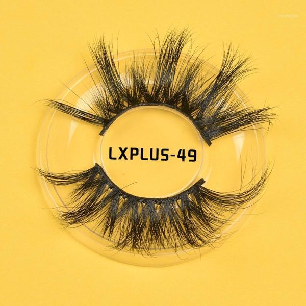 

fluffy mink lashes 25mm false eyelashes thick handmade full strip makeup tools faux 5d eye lashes1