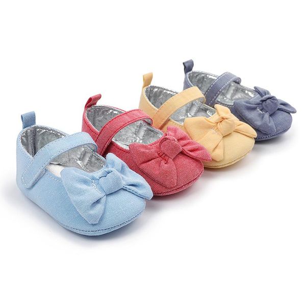 

2021 spring newborn infant baby girls bowknot shoes princess cute birthday party shoes soft crib