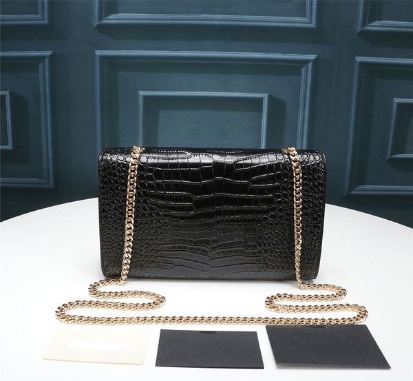 

shoulder bags 5a women purse luxury designer handbag kate s crocodile pattern real leather chain shoulder tassel messenger bag