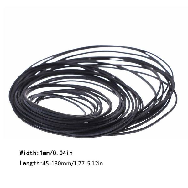 

computer speakers 1mm width 45-130mm mix cassette tape machine belt assorted common square rubber for recorders walkman dvd drive qw