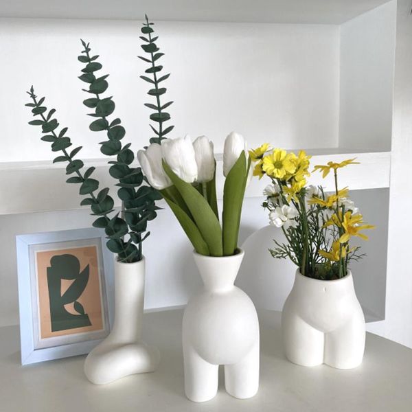 

type human vase ceramics flower creative crafts ornament desktablewhite vases