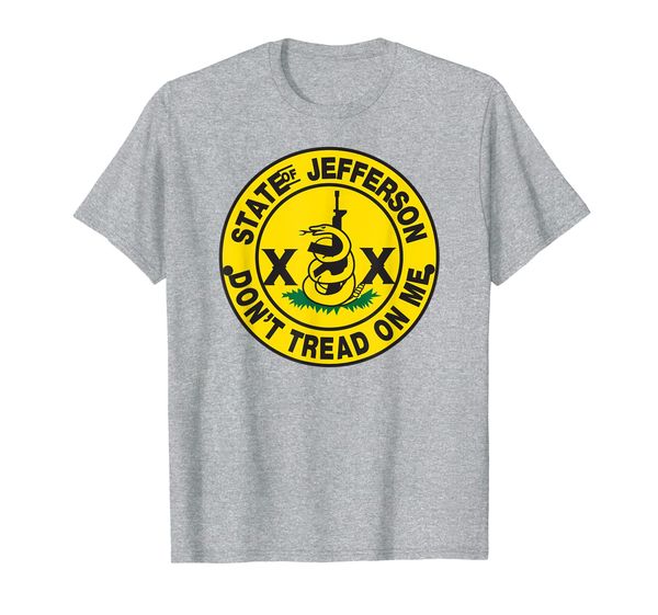 

state of jefferson coiled snake t-shirt, White;black