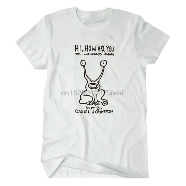 

men's t-shirts os worn by kurt coboin hi how ore you doniel johnston tee nirvono t-shirt funny grophic t shirt(1), White;black