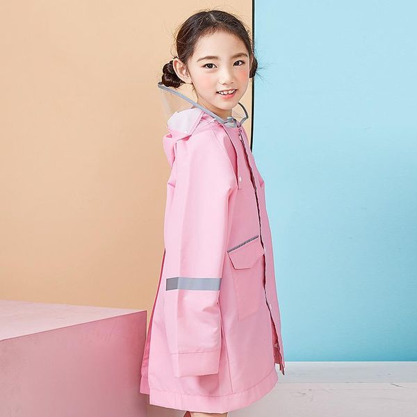 

rain wear kids poncho winter raincoat for backpack transparent waterproof thick rainwear with big hat boys and girls