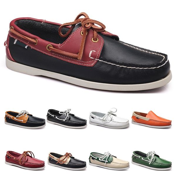 

womens sneakers sailing shoe mens casual leather shoes black white green orange brown outdoor trainers size 38-45 twenty eight