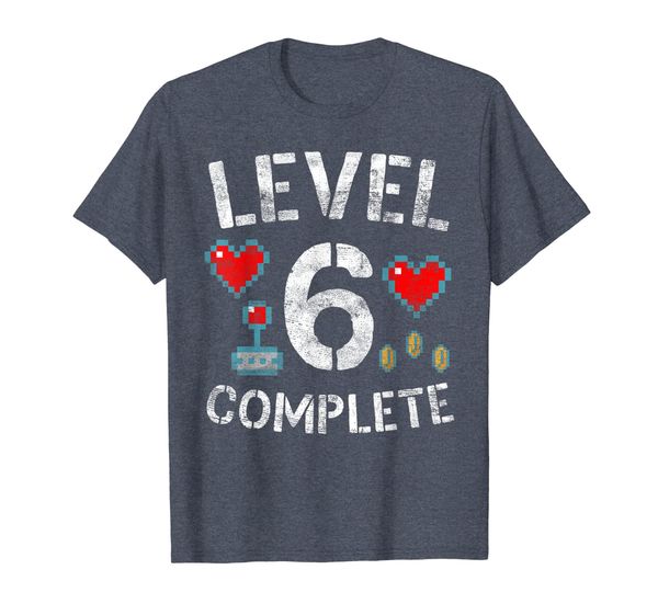 

Level 6 Complete T-Shirt 6th Wedding Anniversary Video Gamer, Mainly pictures