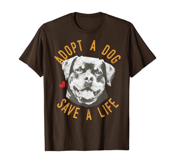 

adopt a dog save a life rescue rottweilers gift t-shirt, White;black
