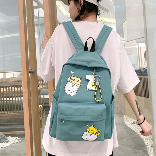 

fashion cute girl backpack female student schoolbag large capacity japanese canvas preppy style travel bag women mochila