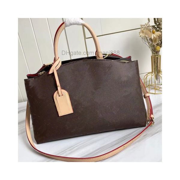 

large tote bag genuine leather handbag crossbody duffle shoulder bags classic letter printed travel totes adjustable strap