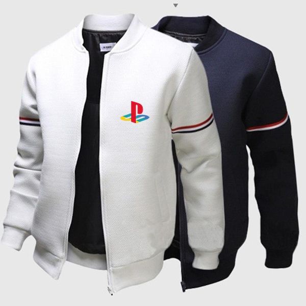 

men's hoodies & sweatshirts playstation printing jacket 2021 spring windbreaker pilot coat army bomber jackets cargo flight male clothe, Black