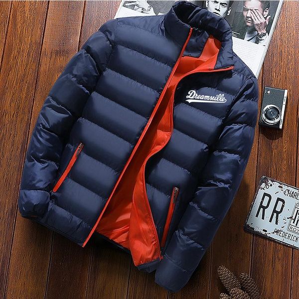 

men's jackets winter autumn jacket warm harajuku thickened coat brand classic solid color fashion red large 2021, Black;brown