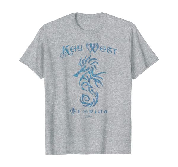 

jcombs: key west, fl, seahorse (distressed) t-shirt, White;black