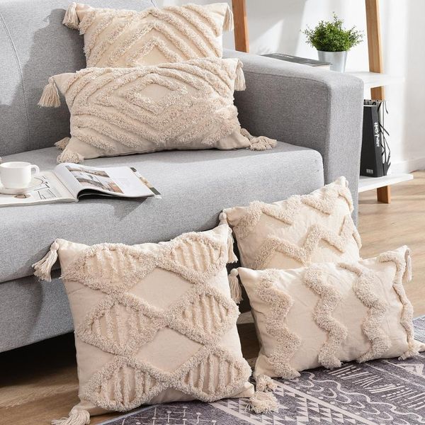 

cushion/decorative pillow decorative covers 45x 45cm/30x50cm beige sofa pillowcase artisanal home decoration for bedrooms