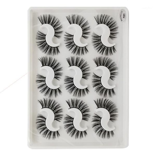 

pairs 3d soft mink false eyelashes handmade wispy fluffy long lashes extension makeup kit1