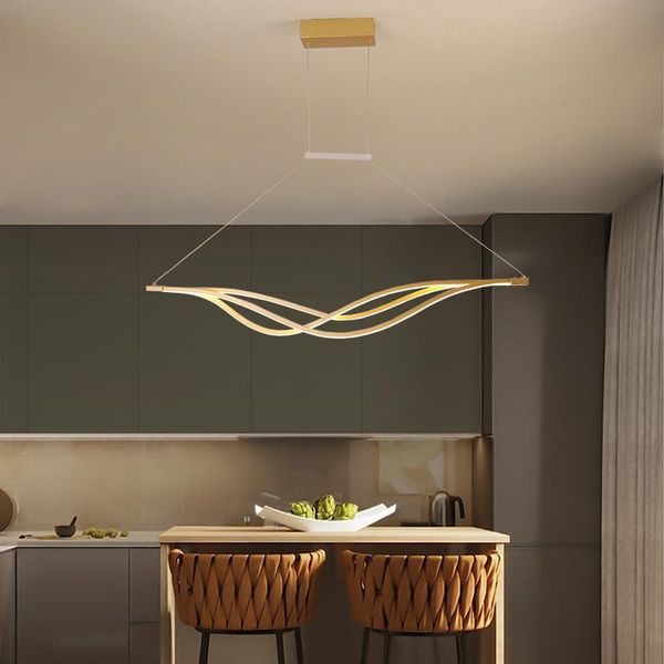 

pendant lamps gold or matte black modern led lights fixtures luminaire for kitchen living dining room cord hanging home lamp
