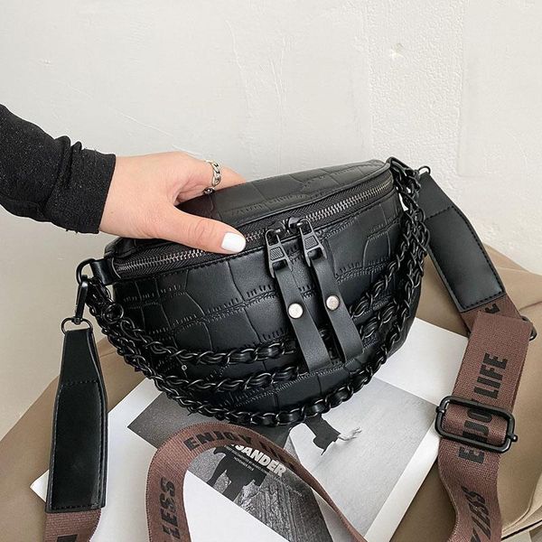 

waist bags luxury women's fanny pack 2021 retro bag thick chain shoulder crossbody chest lady belt designer brand handbag