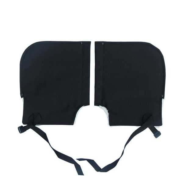 

cycling gloves motorcycle handlebar windproof pu winter thick warm muffs thermal cover universal for motorcycles scooters, Black