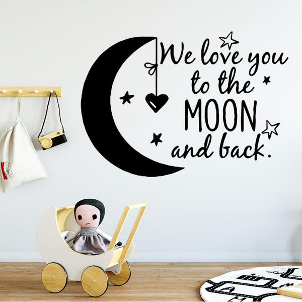 

wall stickers lovely we love you phrase for kids rooms frase baby wallpaper quote chambre bebe