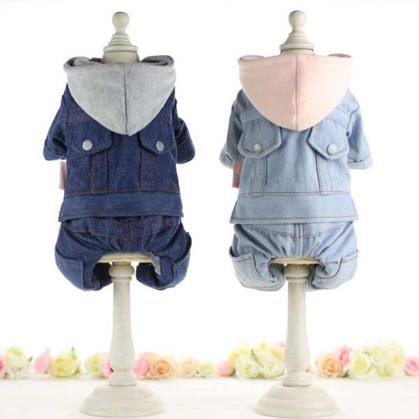 

dog apparel jean overalls for fleece inside winter clothes hoodies coat jacket clothing dropship