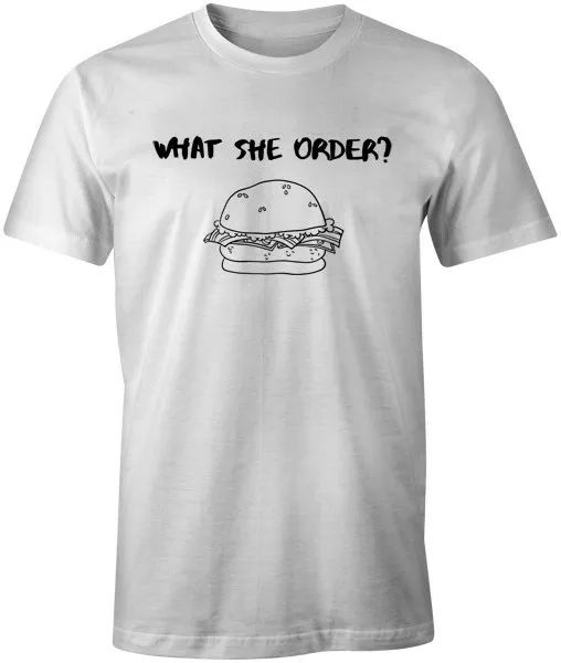 

what she order mens funny quote joke t-shirt tee top, White;black