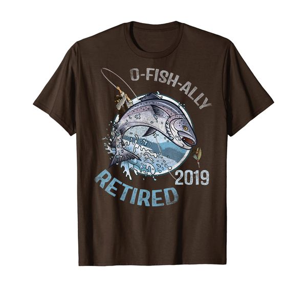 

funny fisherman retirement tshirt fishing fan retired 2019 t-shirt, White;black