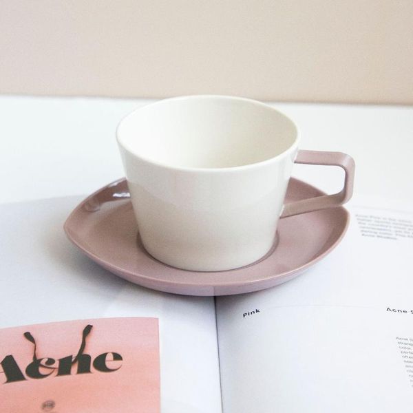 

mugs nordic style coffee cup and saucer set foreign trade amazon pure color mug simple home office water