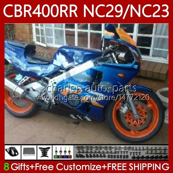 Kit de corpo para Honda CBR400 RR NC29 CBR 400 RR CC NC23 400cc 88-99 Stock Bodywork azul 66NO.36 CBR400RR 94 95 96 97 98 99 CBR 400RR 1994 1999 1997 1998 1999 Fairing OEM