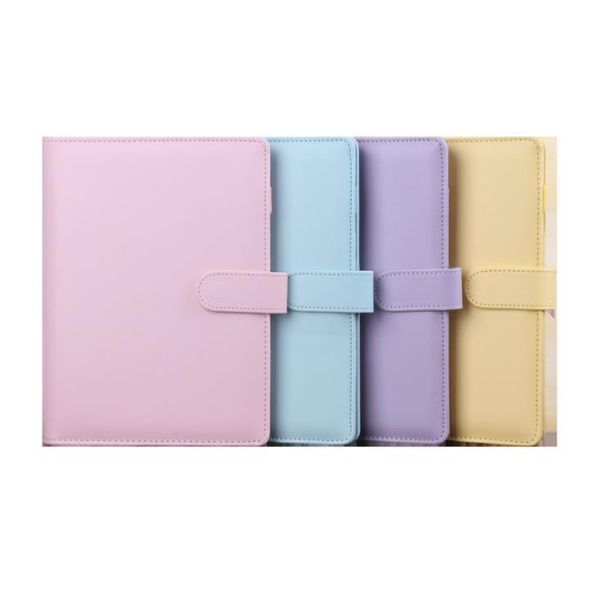 

vintage notebook binder colorful leather notepad cover folder stationery supplies simple christmas gift for kids sn3751 party favor