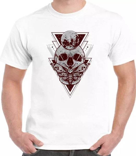 

FAN SKULL ART GRAPHIC DESIGN HIGH QUALITY COOL T Shirt, White;black