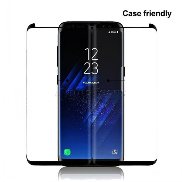 Hüllenfreundlicher 3D-gebogener Displayschutz aus gehärtetem Glas, kein Pop-Up, für Samsung Galaxy Note 20 Ultra 10 9 8 S7 Edge S8 S9 S10 S20 S21 Plus Neu