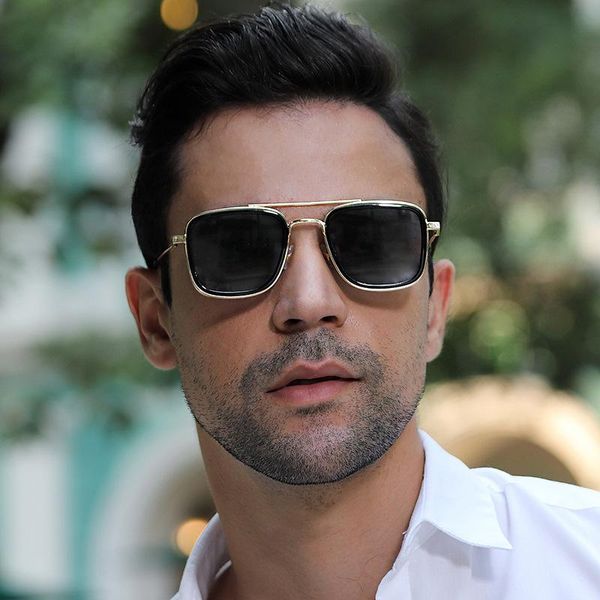 

sunglasses 2021 steam punk men metal frame uv400 glasses, White;black