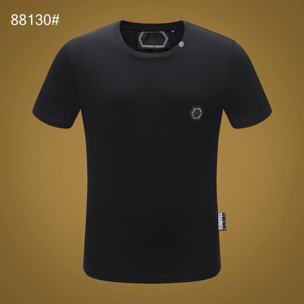 

t shirts for men cotton t-shirt round neck double thread spring summer 22ss letter high street loose trend short sleeve male clothing, White;black