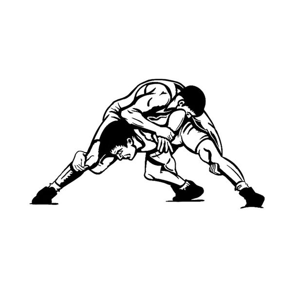 

17.9*9.8cm coolest wrestling stickers car styling accessories silhouette vinyl graphic c16-0407