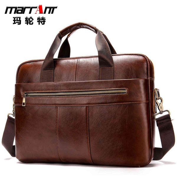 

leather leisure briefcase light busins handbag men's 15.6 inch computer bag