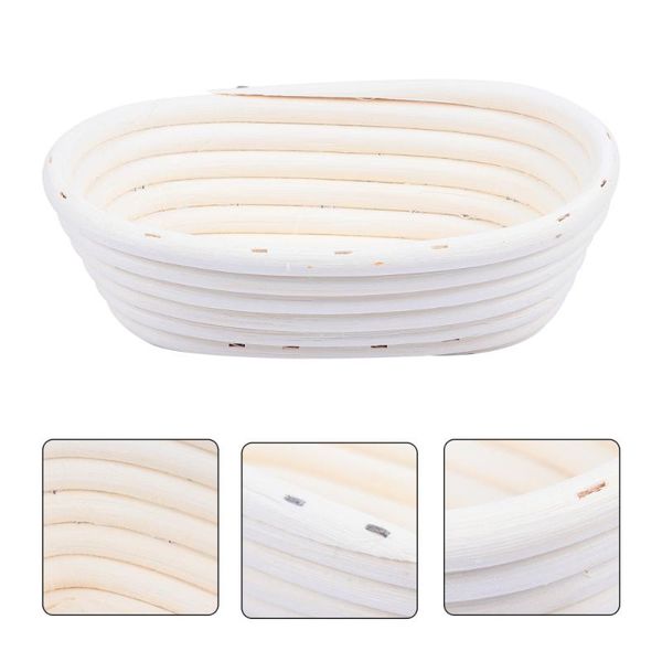 

storage baskets 1 pc bread proofing basket rattan bowl with lining (assorted color)