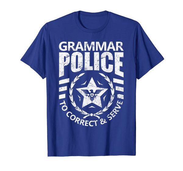 

Grammar Police T-Shirt Correct and Serve English Teacher, Mainly pictures