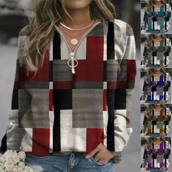 

2021 autumn winter plaid women's sweater, Black