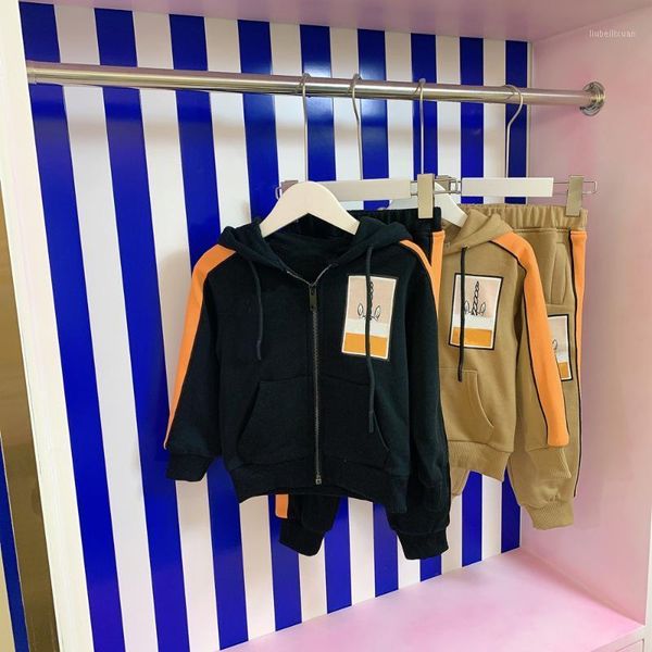 

clothing sets brand designer baby boys autumn kids clothes hoodies coat trousers 2pcs sweatshirt winter suit children1, White
