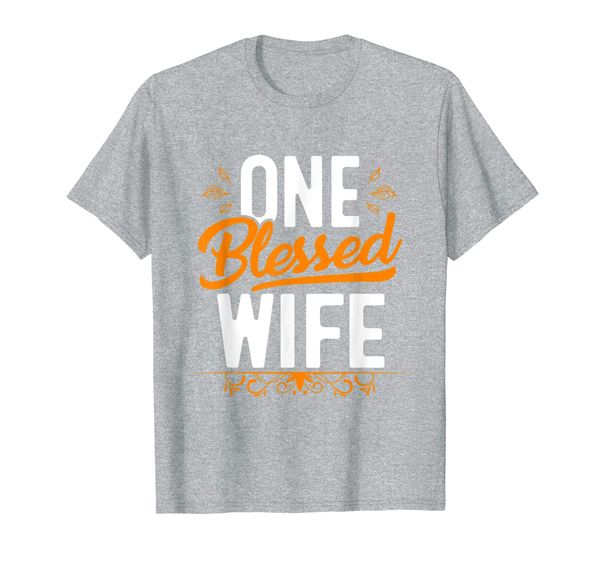 

one blessed wife thanksgiving day t-shirt, White;black