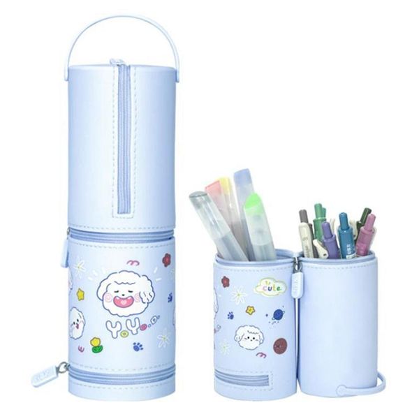 

stand up pencil case pen holder waterproof silicone stationery box zipper pouch organizer for kids students bags