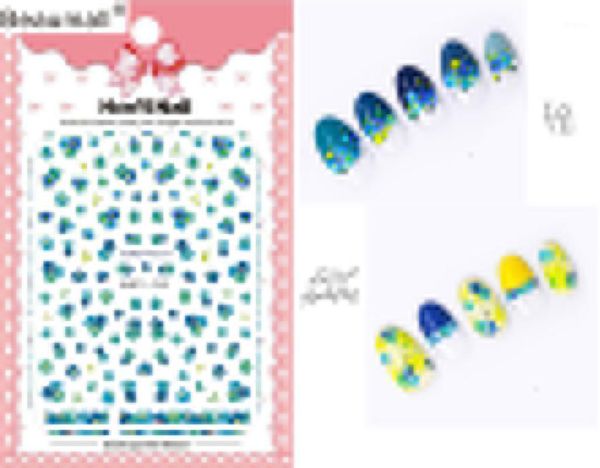 

florals patterns nails art manicure back glue decal decorations design nail sticker for tips beauty1, Black