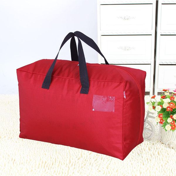 

storage bags pure color closet bag multifunction training handbag portable clothes zipper household organizer quilt pillow