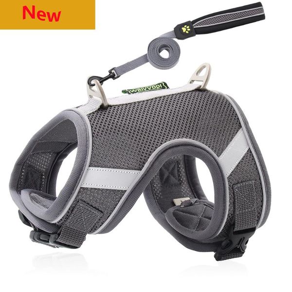 

dog collars & leashes harness vest pet traction rope mesh breathable puppy chest reflective training for chihuahua supplies