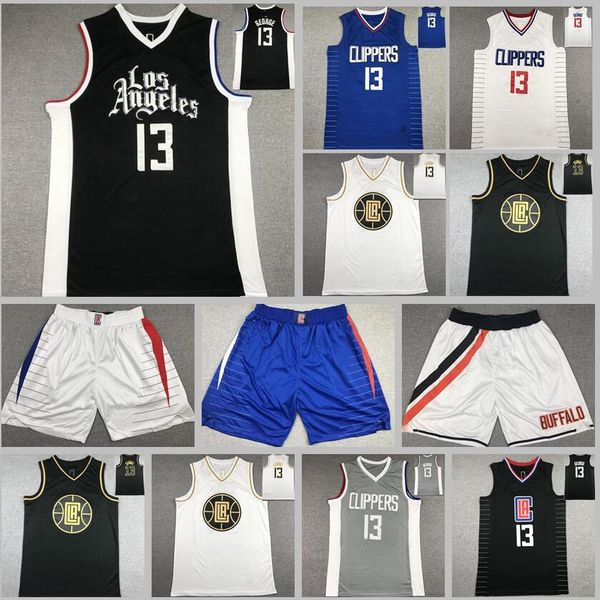 

men s-2xl basketball jerseys paul george 13 jersey and short, Black;red