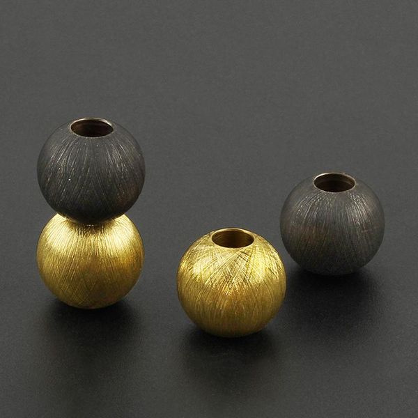 

vintage roundness brass knife beads round rope pendant paracord diy outdoor gadgets