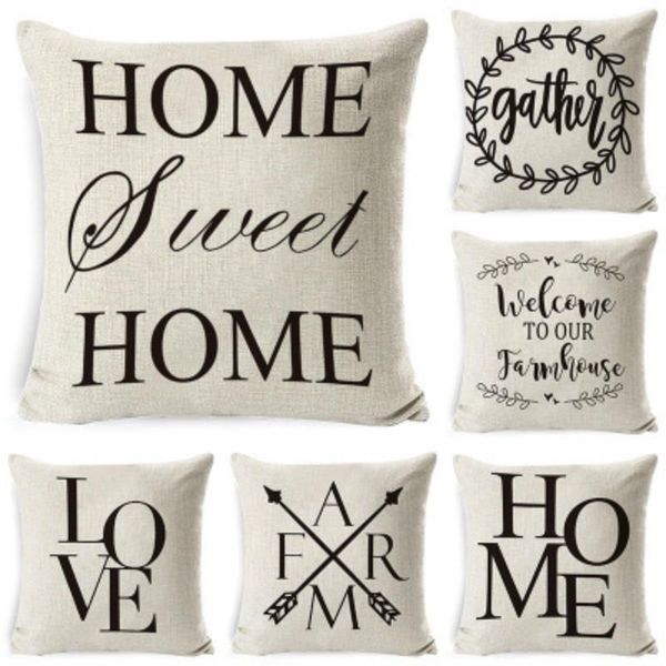 

cushion/decorative pillow 1pc 45*45cm black white case cotton throw love cushion cover nordic decorative