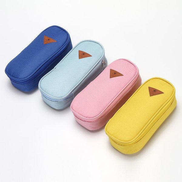 

pencil bags korea stationery case simple large-capacity multi-function pen bag supplies school storage box pencils pouch