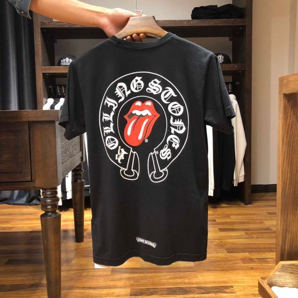 

Chao brand ch crosin short sleeve t-shirt men' and women' lovers' wear loose print cotton T-shirt round neck half sleeve T-shirt W72Z, White