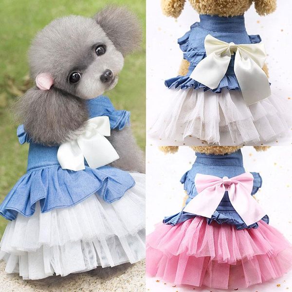 

dog apparel summer pet clothes dot dress for dogs skirt princess wedding dresses york skirts cat