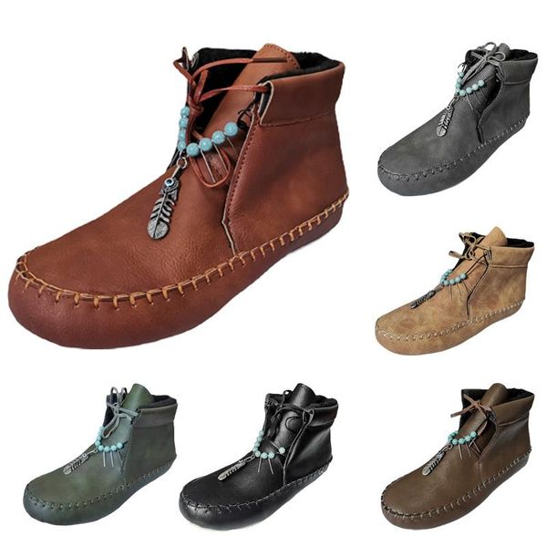 

boots fall/winter 2021 size short snow women's flat cotton shoes platform, Black